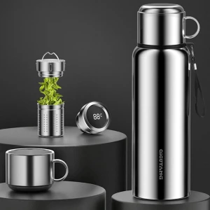 Smart Temperature Display Vacuum Insulated Thermos — Smart Water Bottle, Refreshing Home