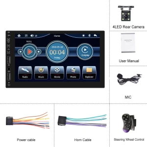 7-inch Touchscreen Car Stereo with Carplay — Car Infotainment System, HOME-Auto-001