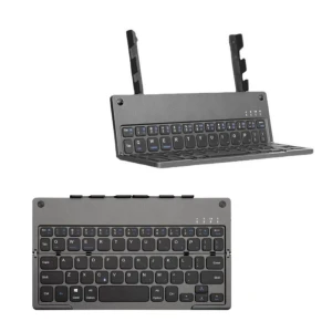 Folding Bluetooth-Compatible Keyboard with Bracket — Bluetooth Keyboard, minmin005