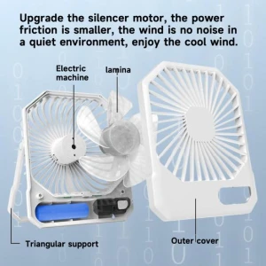 Portable Rechargeable Mini Desk Fan, CE