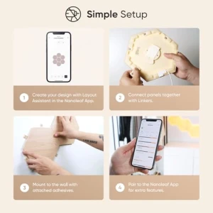 Wood Look Smart Wall Lights, Nanoleaf