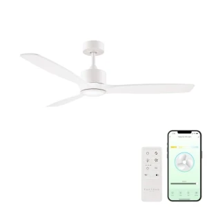 Smart 3-Blade Ceiling Fan with LED Light Kit — Smart Fan, East Grove Home