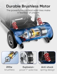 Ultra Lightweight Folding Mobility Scooter — Electric Scooter, Snxyda