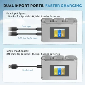Two-Way Charging Hub with Display and Two Intelligent Batteries, Aovee