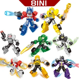 Deformation Building Block Toy Puzzle Assembly Miniature Robot — Coding Robot, Treasure Chest For Children