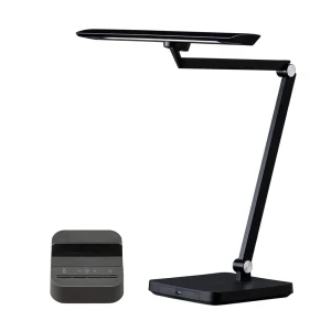 Desk Base Dimmable Handy Remote Smartphone Stand USB Symmetrical Light, IRIS OHYAMA