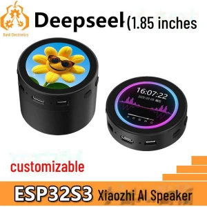 Development Board with Round LCD Display and AI Voice Speaker, ElectroCN