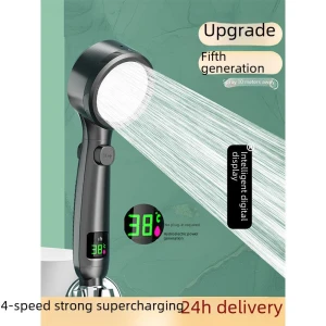 Luxury Smart LED Shower Head Set with Hand Sprayer and Heater, Super Select