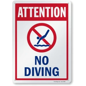 Metal Pool Sign, SmartSign