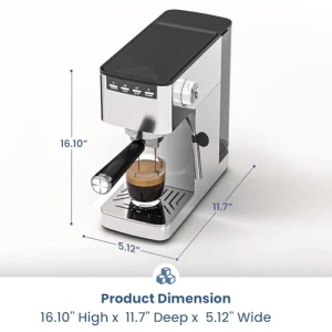 9 Bar Espresso Machine with Steam Frother, COWSAR