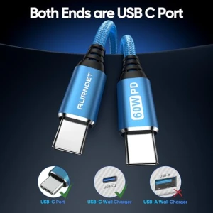 USB C to USB C Cable, 6FT 5-Pack, Aurnoet