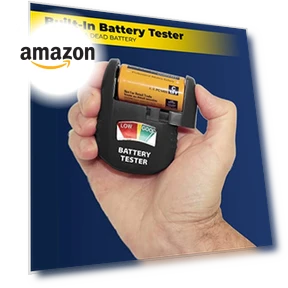 Battery Organizer Storage Case with Tester — Holders, Ontel