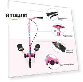 Foldable Wiggle Kick Scooter — Ride-On Toys, AODI