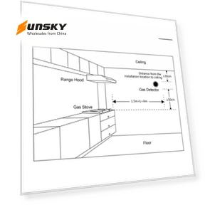 WiFi Gas Leak Detector with Temperature Clock — Gas Safety Equipment, Tuya