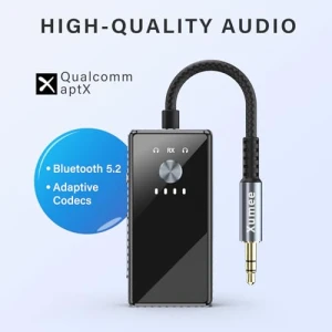 Airplane Bluetooth Transmitter for 2 AirPods or Headphones, Xumee