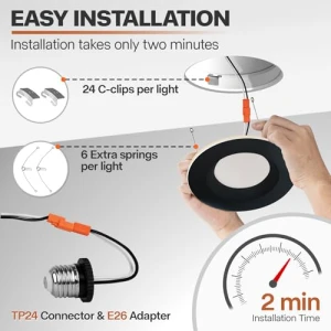 LED Can Lights with Night Light, POWERASIA