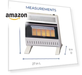Ventless Propane Gas Infrared Space Heater with Thermostat Control — Portable Heating Solutions, ProCom