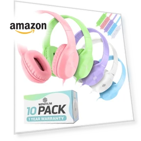 Classroom Headphones-Bulk 10-Pack — In-Ear Headphones