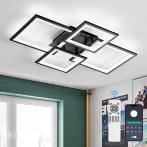 Square LED Flush Mount Ceiling Light, EIDISUNY