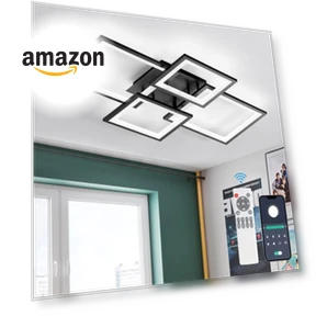 Square LED Flush Mount Ceiling Light — Overhead Lighting, EIDISUNY