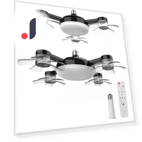 Remote Control Hanging Fan with LED Light — Ceiling Fans, Wrigleys