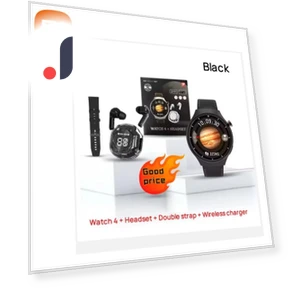 Smart Watch 4 Gift Set with Bluetooth Headphones — Wearable Accessories, Xiaomi