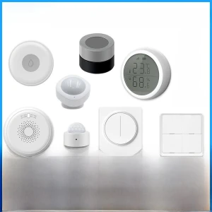 Smart Home Water Detector & Smoke Alarm with Wireless Temperature and Humidity Sensor, Tuya