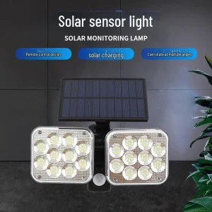 Remote Control LED Solar Floodlight with Motion Sensor, TrendVibeCN