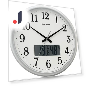 Silver Time Sensor Analog Wall Clock — Wall, MJ Select