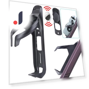 Anti Theft Bicycle Water Bottle Cage with GPS Tracker Slot — Bottle Accessories, Auto Parts Decorate