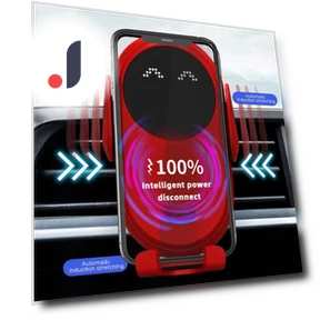 Fast Wireless Car Phone Charger Holder — Dashboard Installation Kits, Rainbow Rain