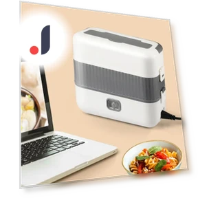 Portable 2L Smart Electric Lunch Box with Heating — Lunch Boxes, Rainbow Rain