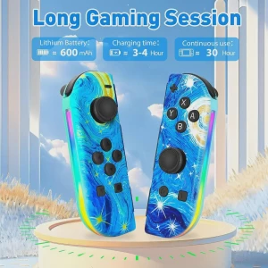 RGB Bluetooth Joycon Controllers, Gaming Bay