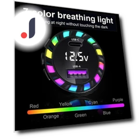 Smart Car Charger with Voltage Monitor — Chargers, NyPhoenix Auto