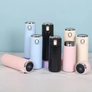 Smart Thermos with Temperature Display, GearUp AutoMoto