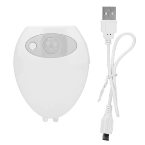 USB Charging LED Motion Induction Bathroom Toilet Night Light Sensor with UV Light, CosyHome