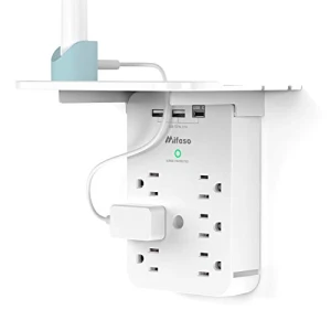 Wall Outlet Extender with Surge Protector, mifaso