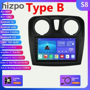 AI Voice 2 Din Android Car Stereo, Hizpo