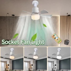 Wireless Remote Control LED Ceiling Fan with Light, HY Life House