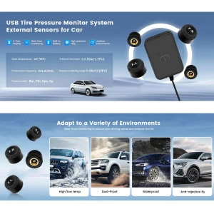 Android TPMS System with Display and Internal Sensors, Auto Home Solutions