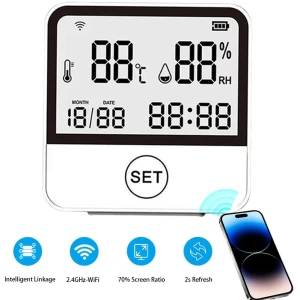 Smart WiFi Temperature and Humidity Sensor, Super Dream Home