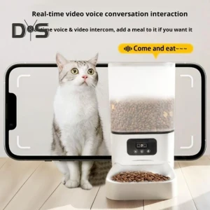 Automatic Pet Feeder with Camera, Kitty Cat House