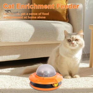 Interactive UFO Cat Feeder with Ball Track, Pet park