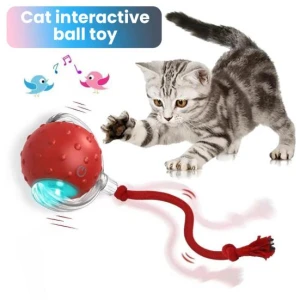 Interactive Cat Toy with Rolling Ball — Automatic Cat Toy, Fashion Accessory