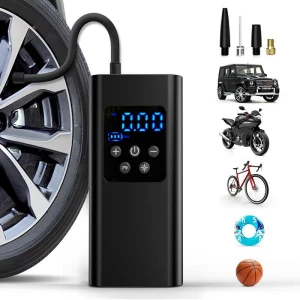 Portable Wireless Electric Car Air Pump with Light, GearUp AutoMoto