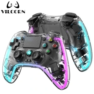 Wireless Gaming Controller with RGB Vibration, VILCORN