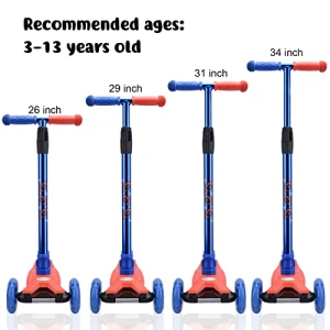 3 Wheel Scooter with Light Up Wheels, WV WONDER VIEW