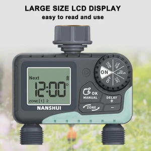 Smart LCD Dual Outlet Garden Watering Controller — Irrigation System, TaoPo Directs