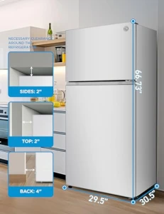 Top Mount Refrigerator with Ice Maker, Commercial Cool