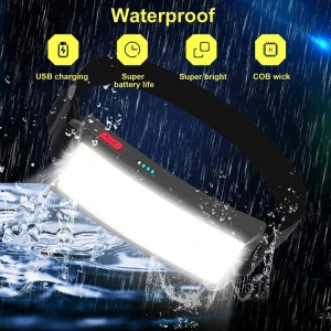 Intelligent Touch Sensor Silicone COB Headlight, YH FlashLight
